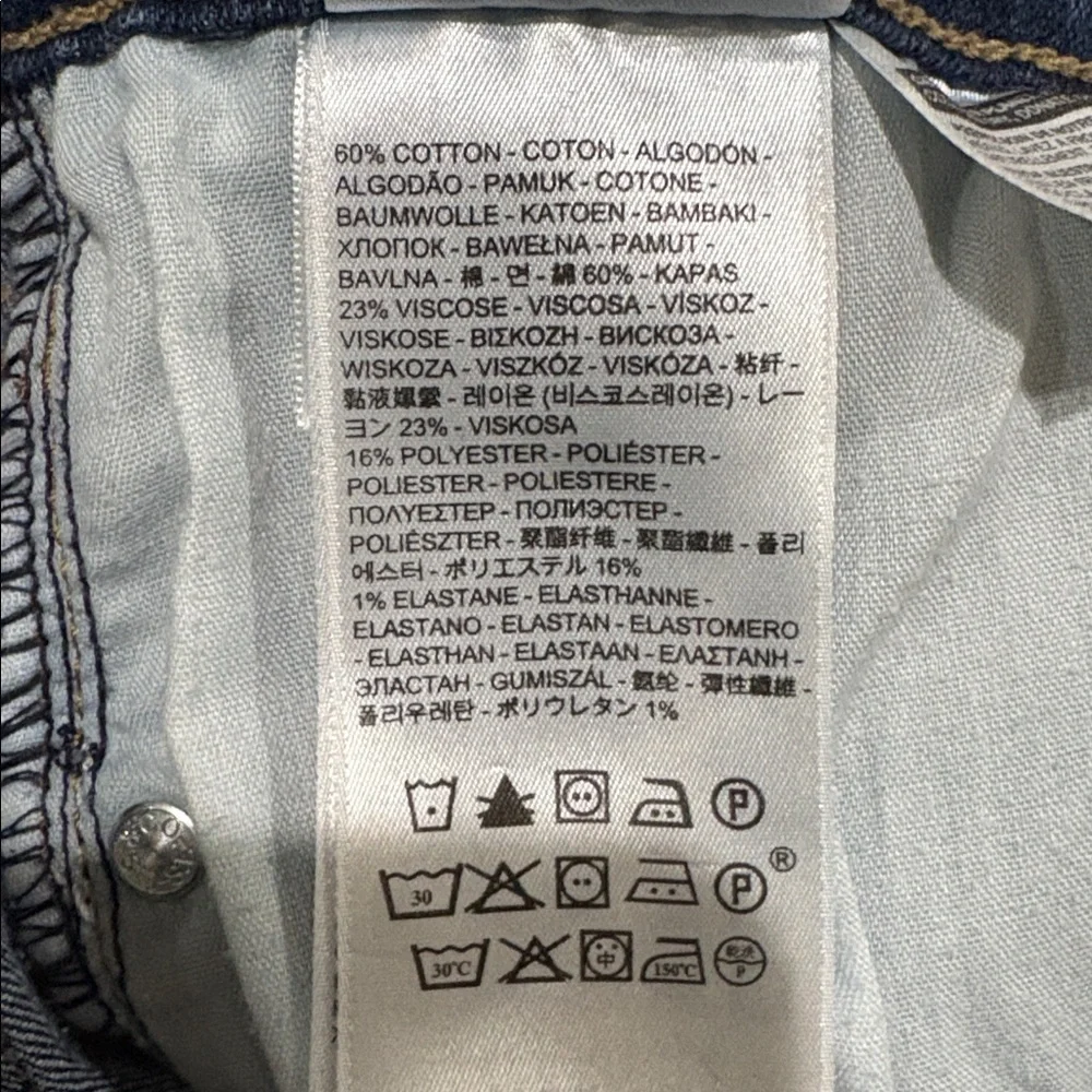 Levi’s Mid Rise Skinny Sz 12 Classic Blue Jeans - Picture 11 of 11